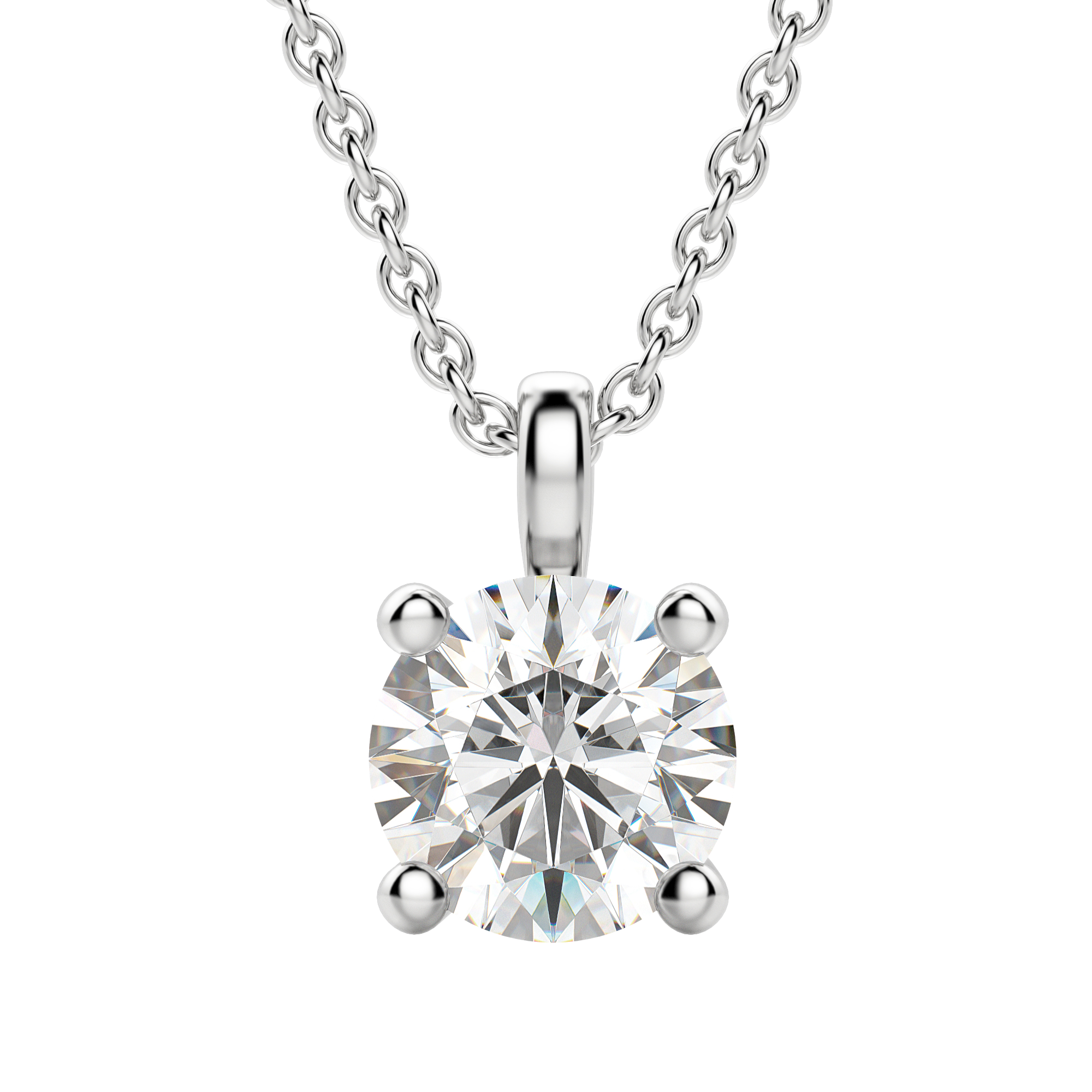 0.25 CT-1.50 CT Round Solitaire F/VS Lab Grown Diamond Necklace - Camila Brown