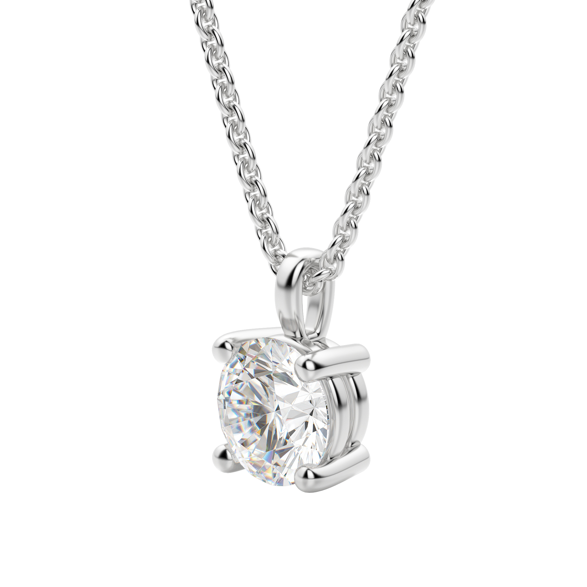 0.25 CT-1.50 CT Round Solitaire F/VS Lab Grown Diamond Necklace - Camila Brown