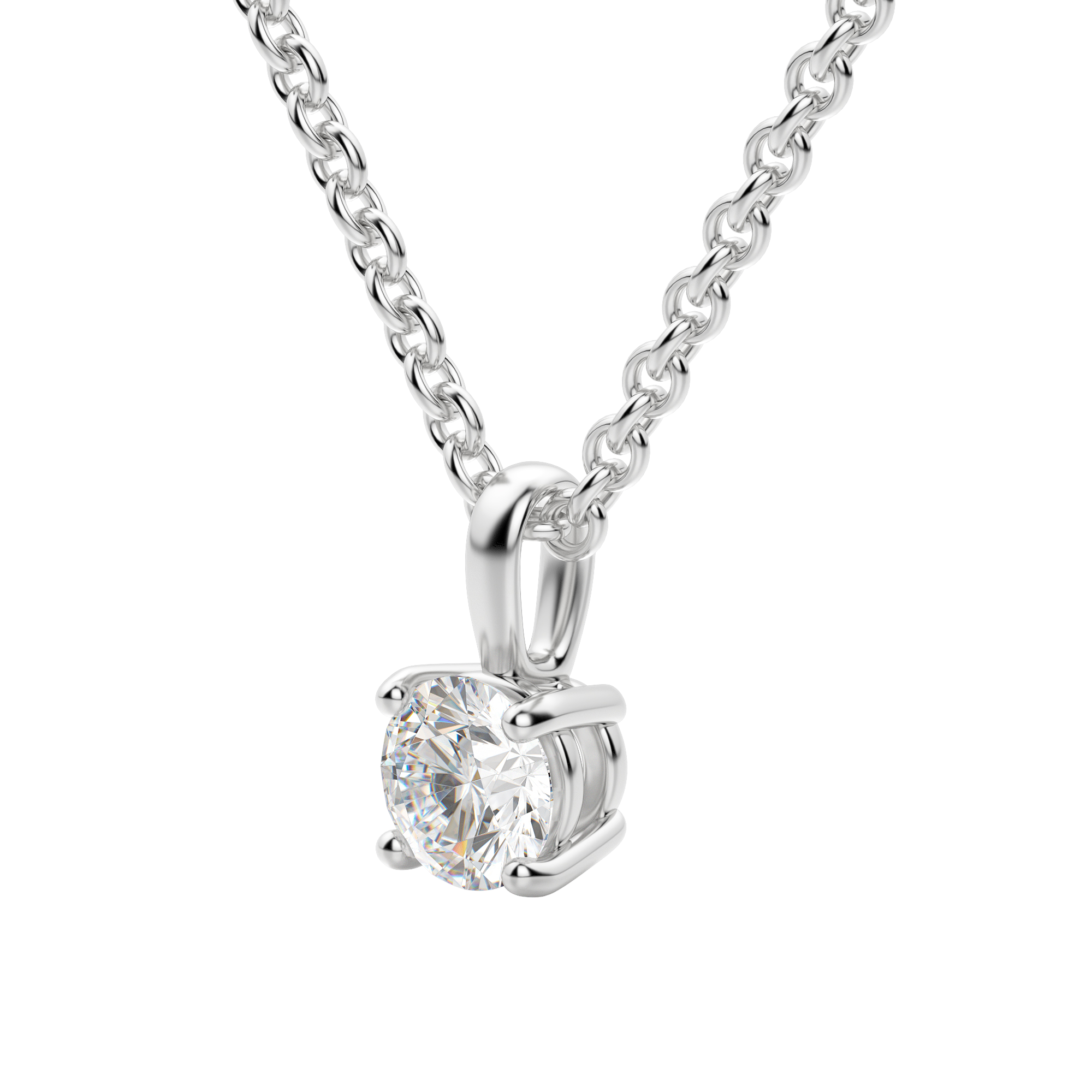 0.25 CT-1.50 CT Round Solitaire F/VS Lab Grown Diamond Necklace - Camila Brown