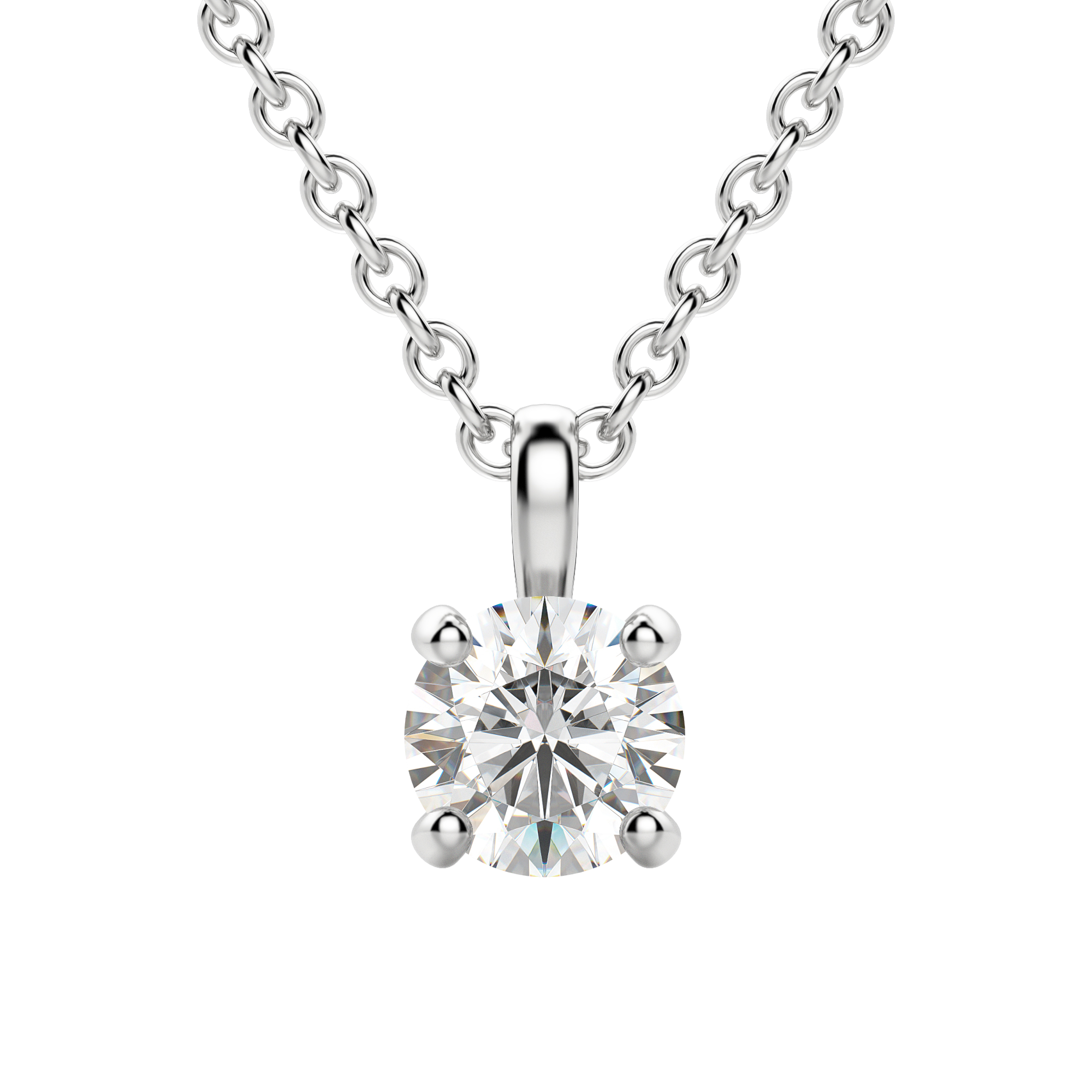 0.25 CT-1.50 CT Round Solitaire F/VS Lab Grown Diamond Necklace - Camila Brown