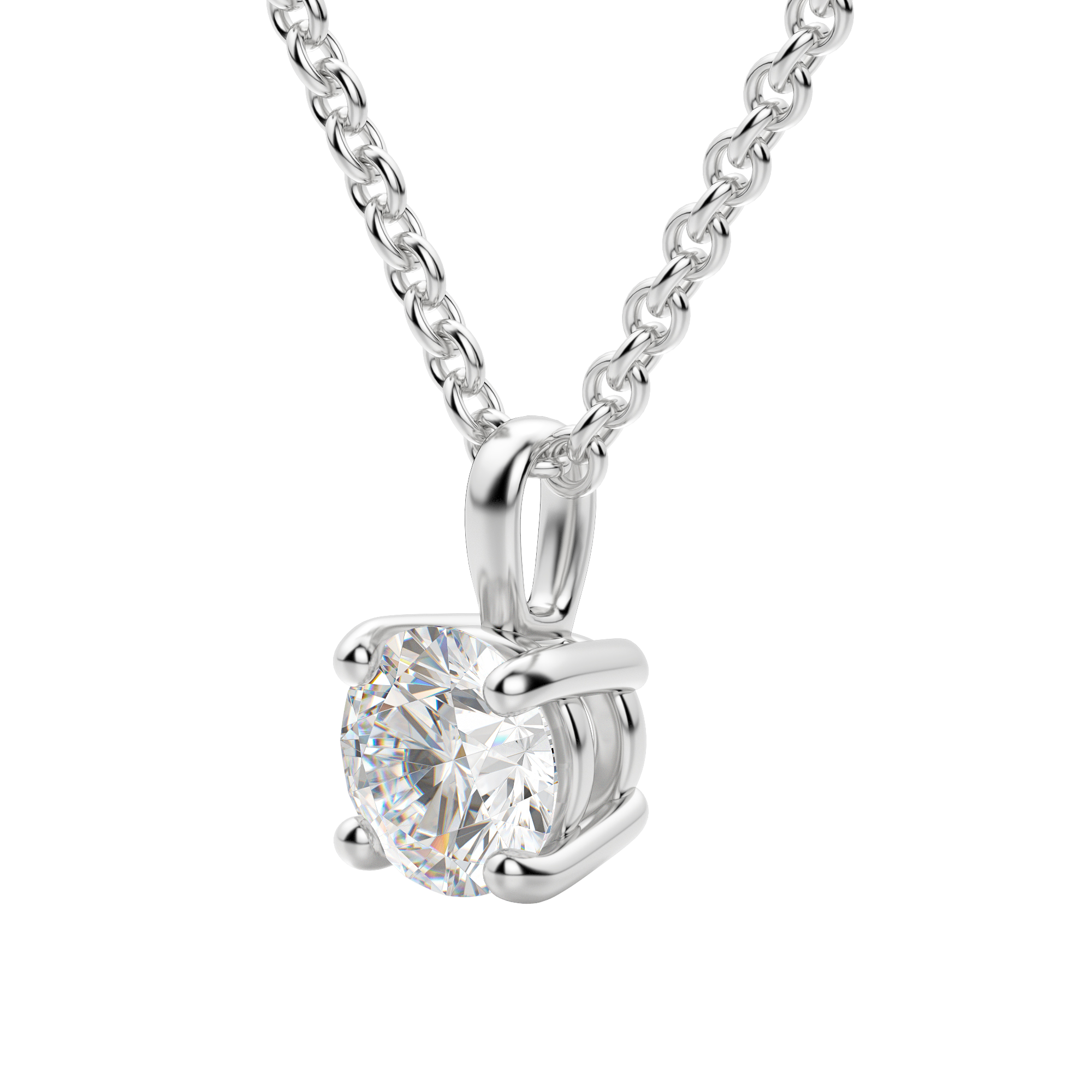 0.25 CT-1.50 CT Round Solitaire F/VS Lab Grown Diamond Necklace - Camila Brown