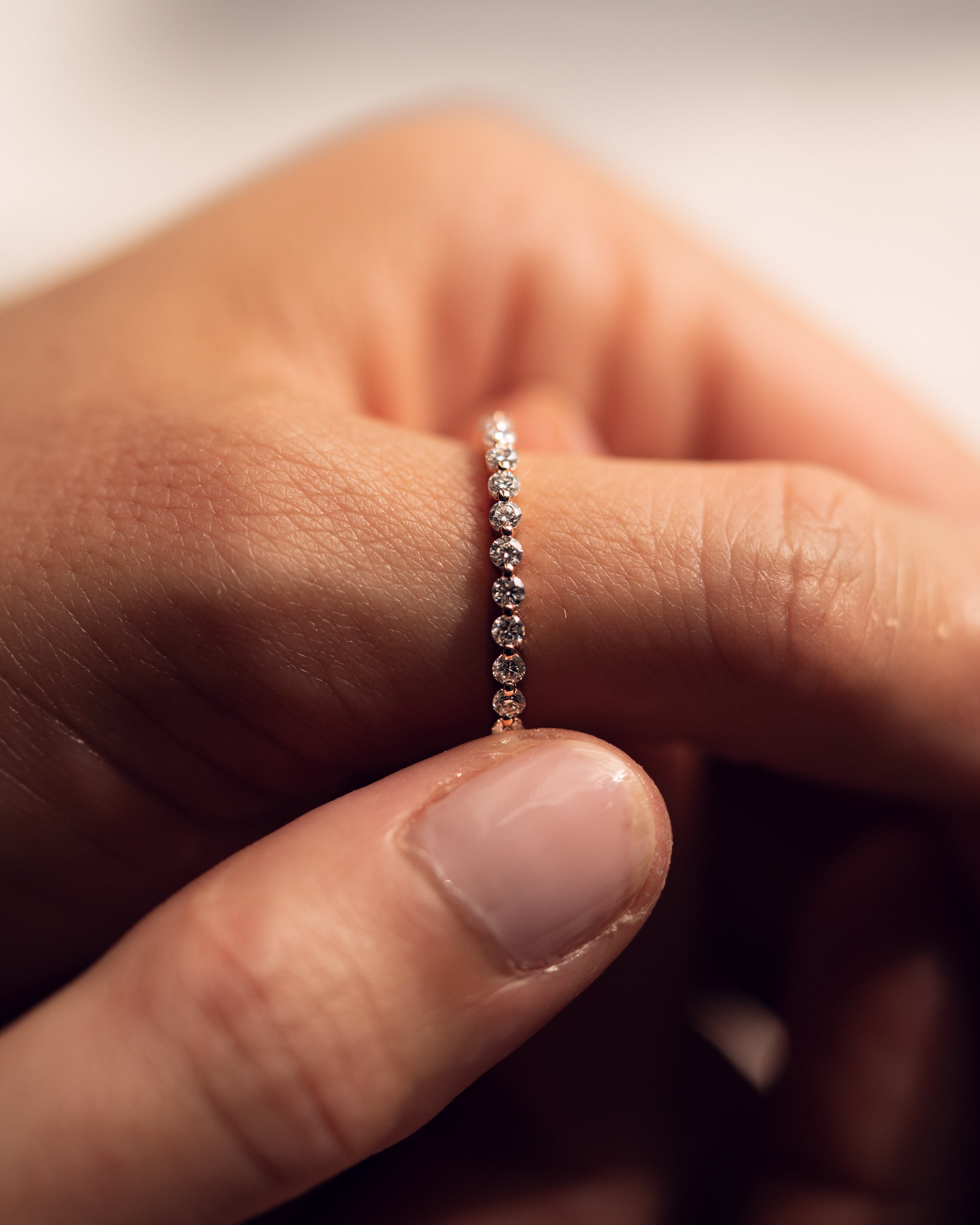 0.88 TCW Round CVD Diamond Half Eternity Wedding Band - Camila Brown