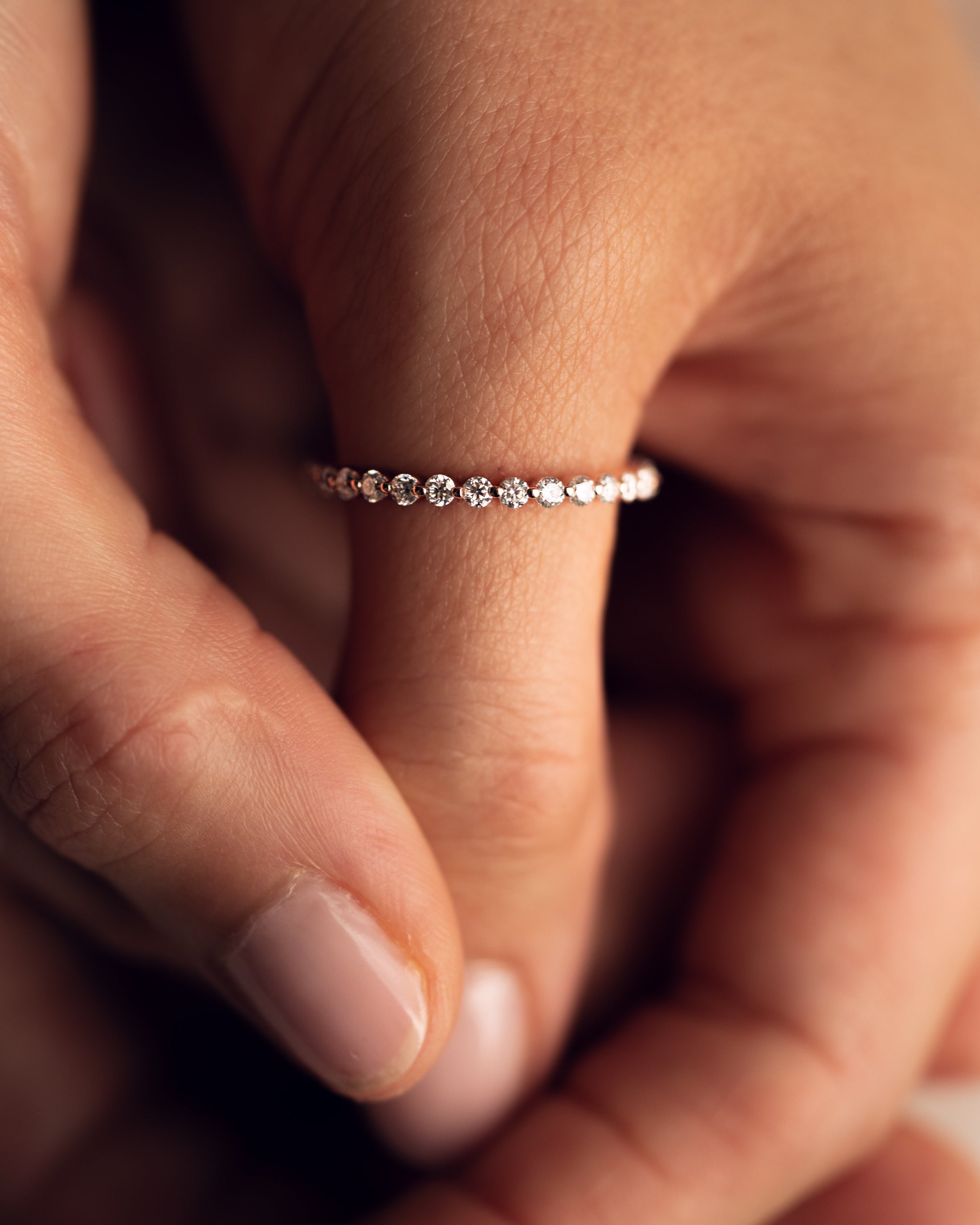 0.88 TCW Round CVD Diamond Half Eternity Wedding Band - Camila Brown