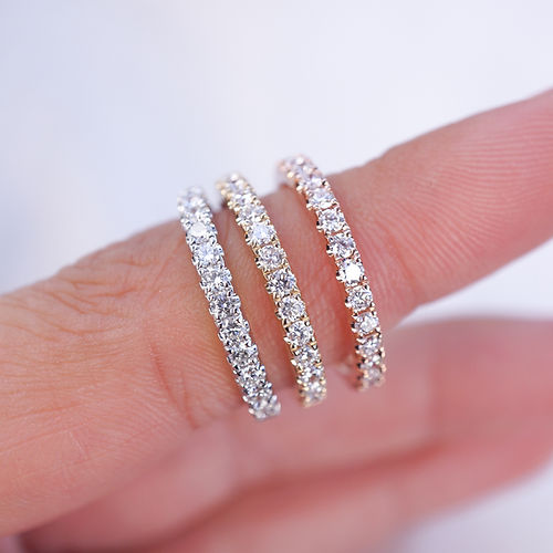 0.80 TCW Round CVD Diamond Full Eternity Wedding Band - Camila Brown