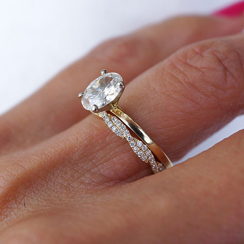 0.20 TCW Round CVD Diamond Twisted Wedding Band - Camila Brown