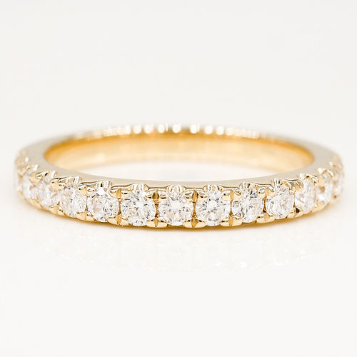 0.80 TCW Round CVD Diamond Full Eternity Wedding Band - Camila Brown