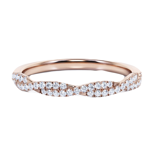 0.20 TCW Round CVD Diamond Twisted Wedding Band - Camila Brown