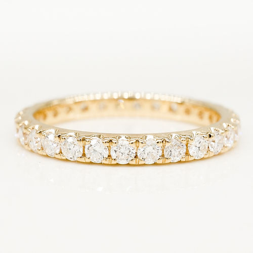 0.80 TCW Round CVD Diamond Full Eternity Wedding Band - Camila Brown