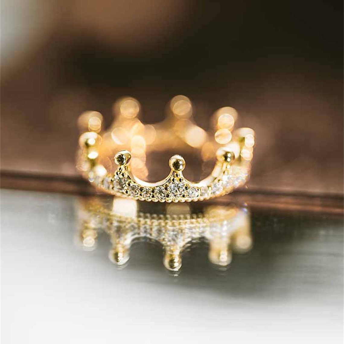 0.30 TCW Round CVD Diamond Crown Wedding Band - Camila Brown