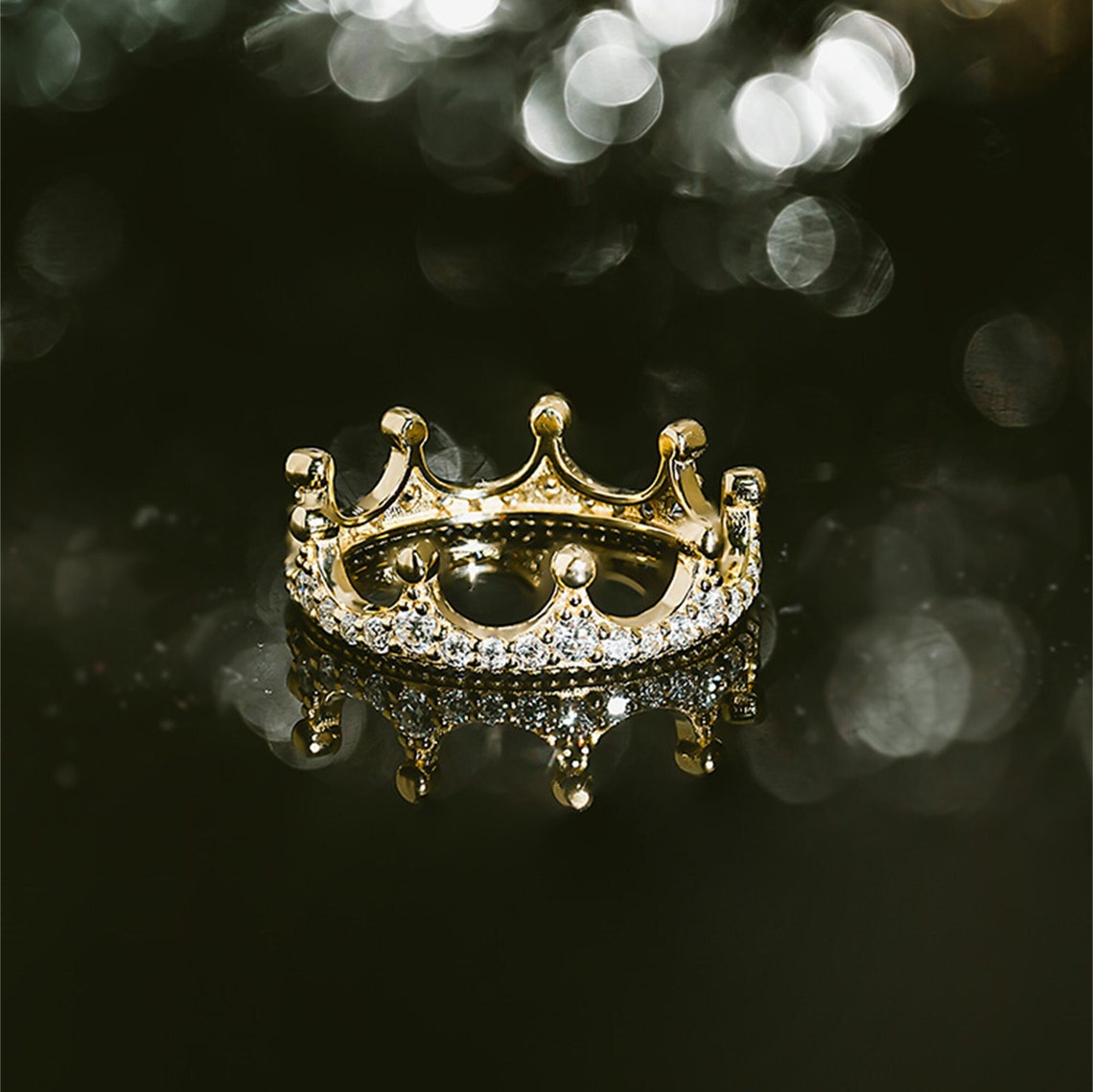 0.30 TCW Round CVD Diamond Crown Wedding Band - Camila Brown