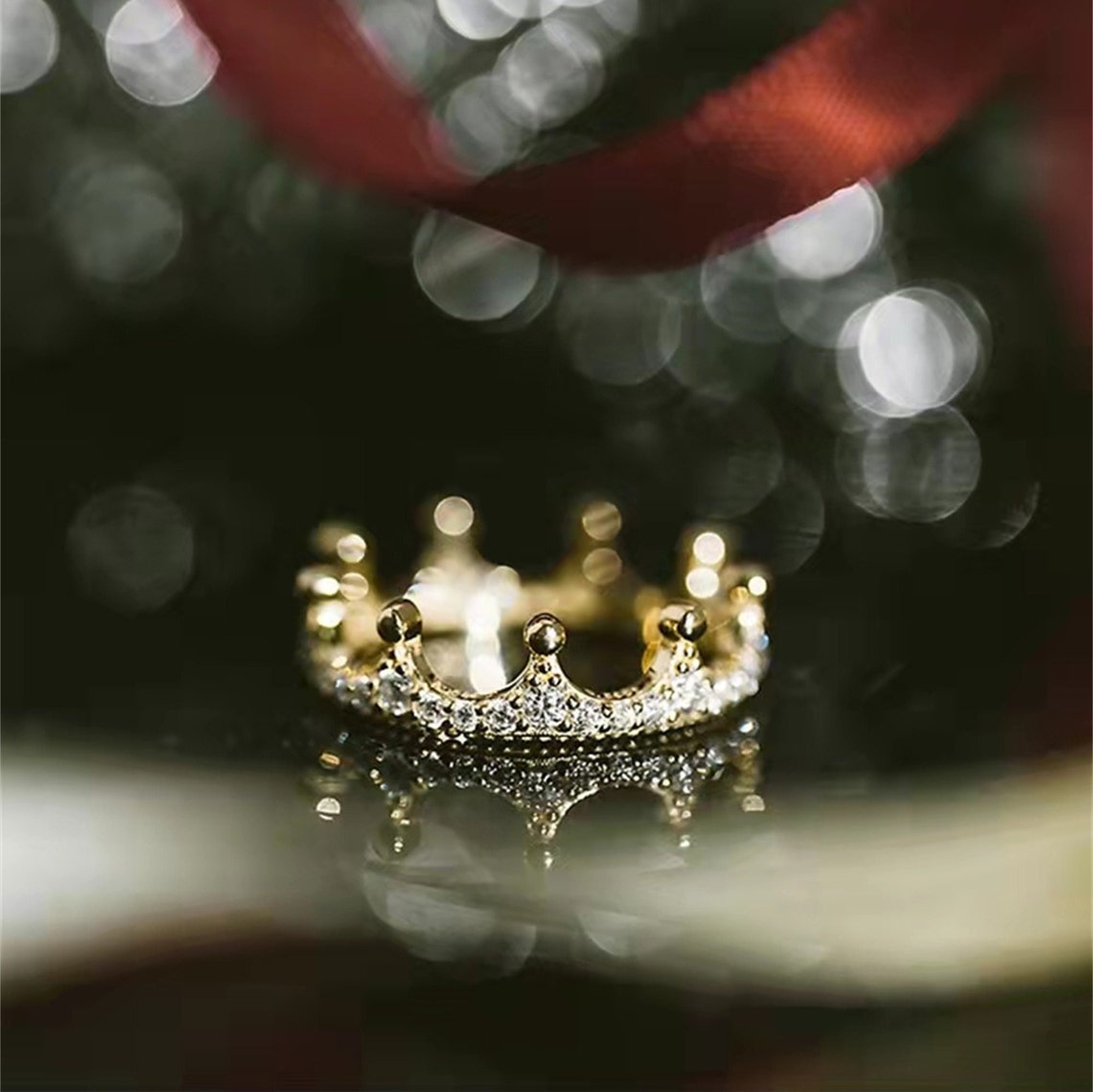 0.30 TCW Round CVD Diamond Crown Wedding Band - Camila Brown