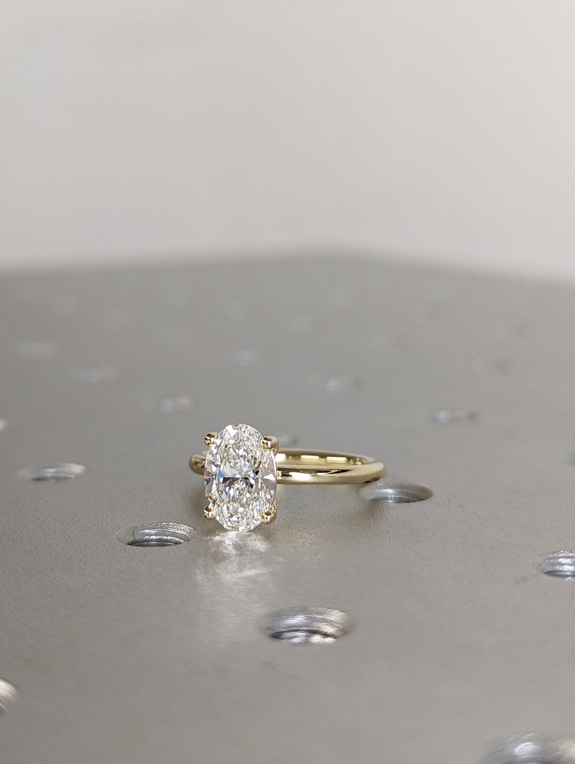 1.50 CT Oval F/VS1 CVD Diamond Solitaire Engagement Ring - Camila Brown