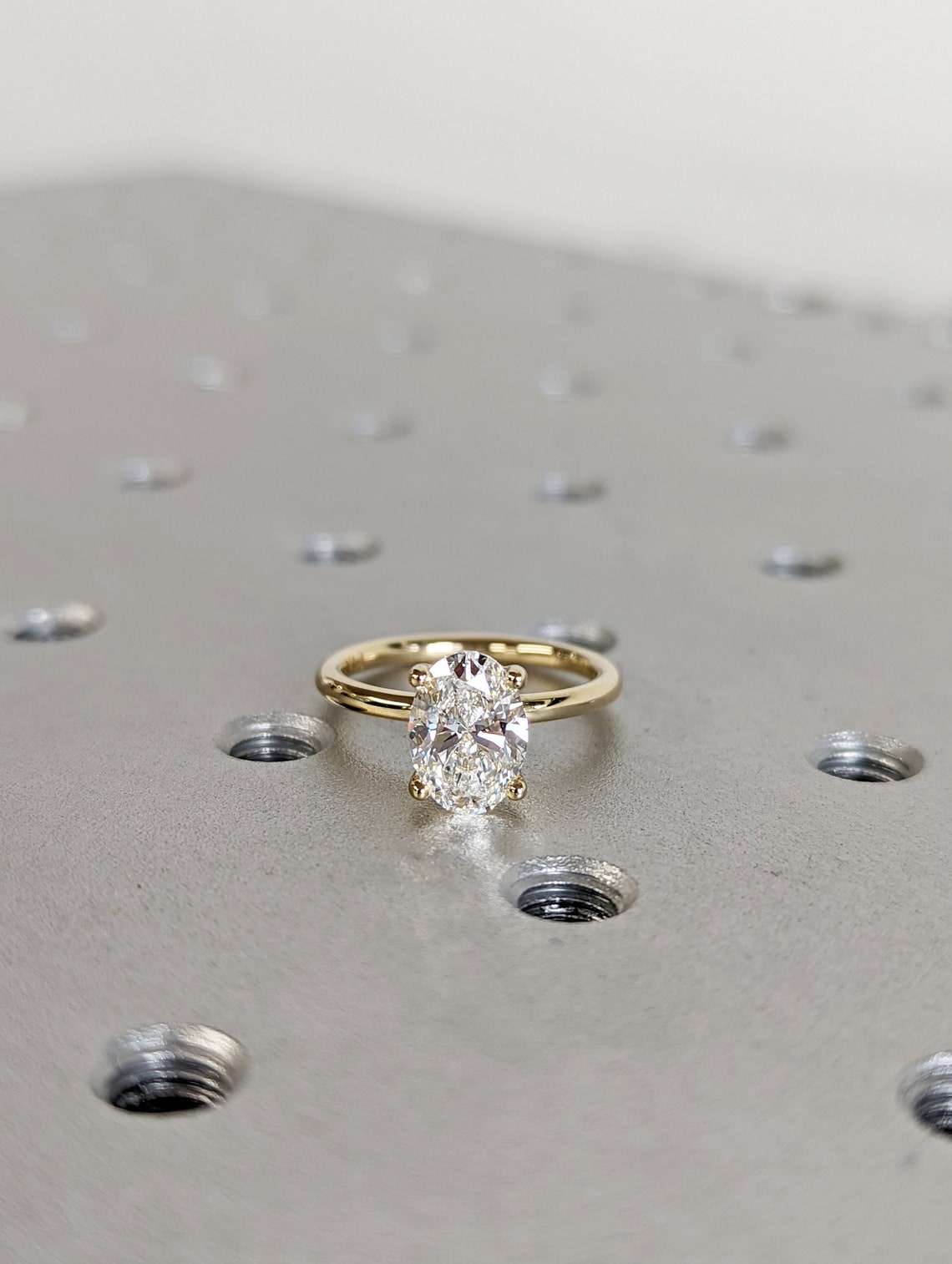 1.50 CT Oval F/VS1 CVD Diamond Solitaire Engagement Ring - Camila Brown