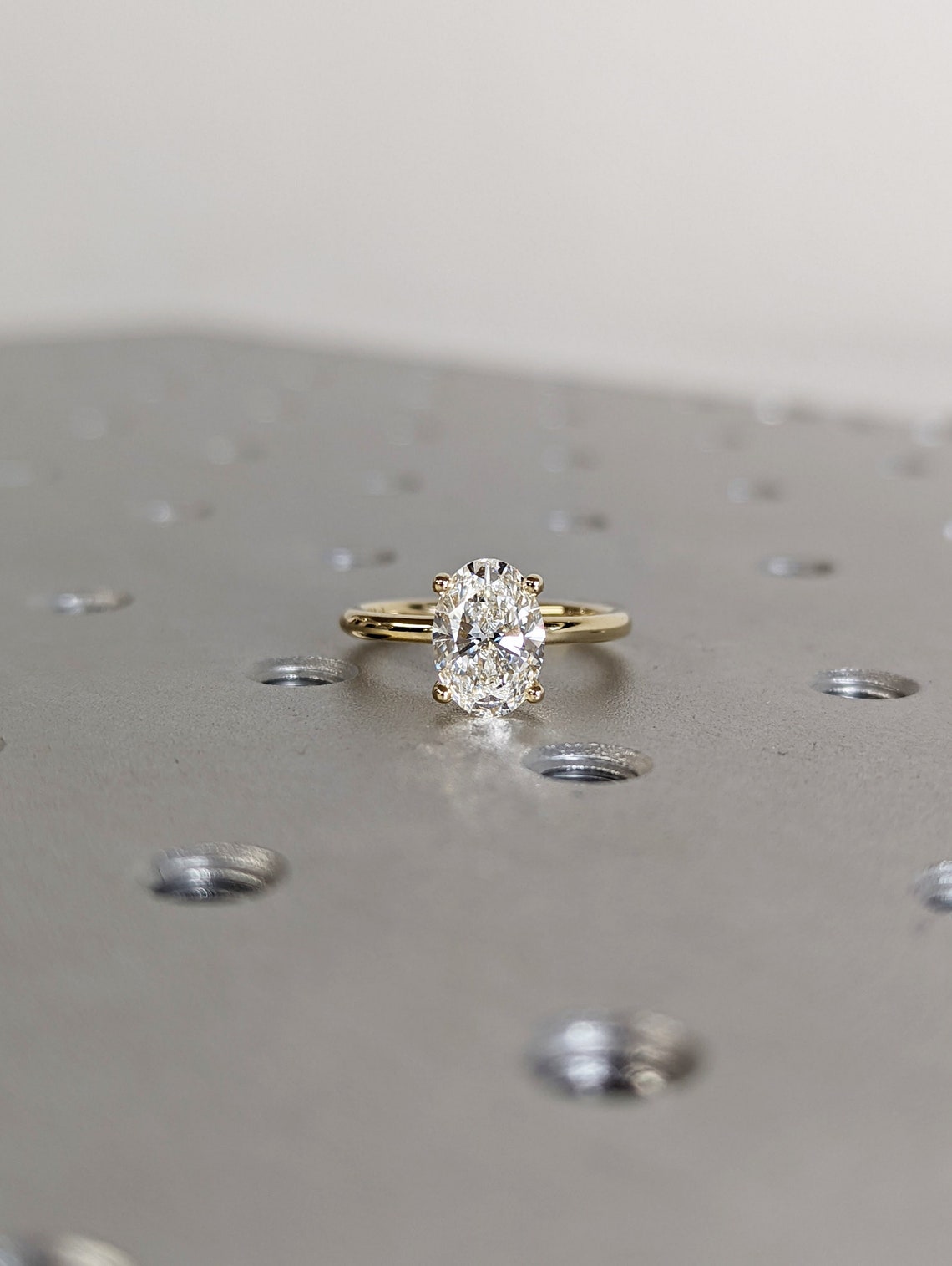 1.50 CT Oval F/VS1 CVD Diamond Solitaire Engagement Ring - Camila Brown