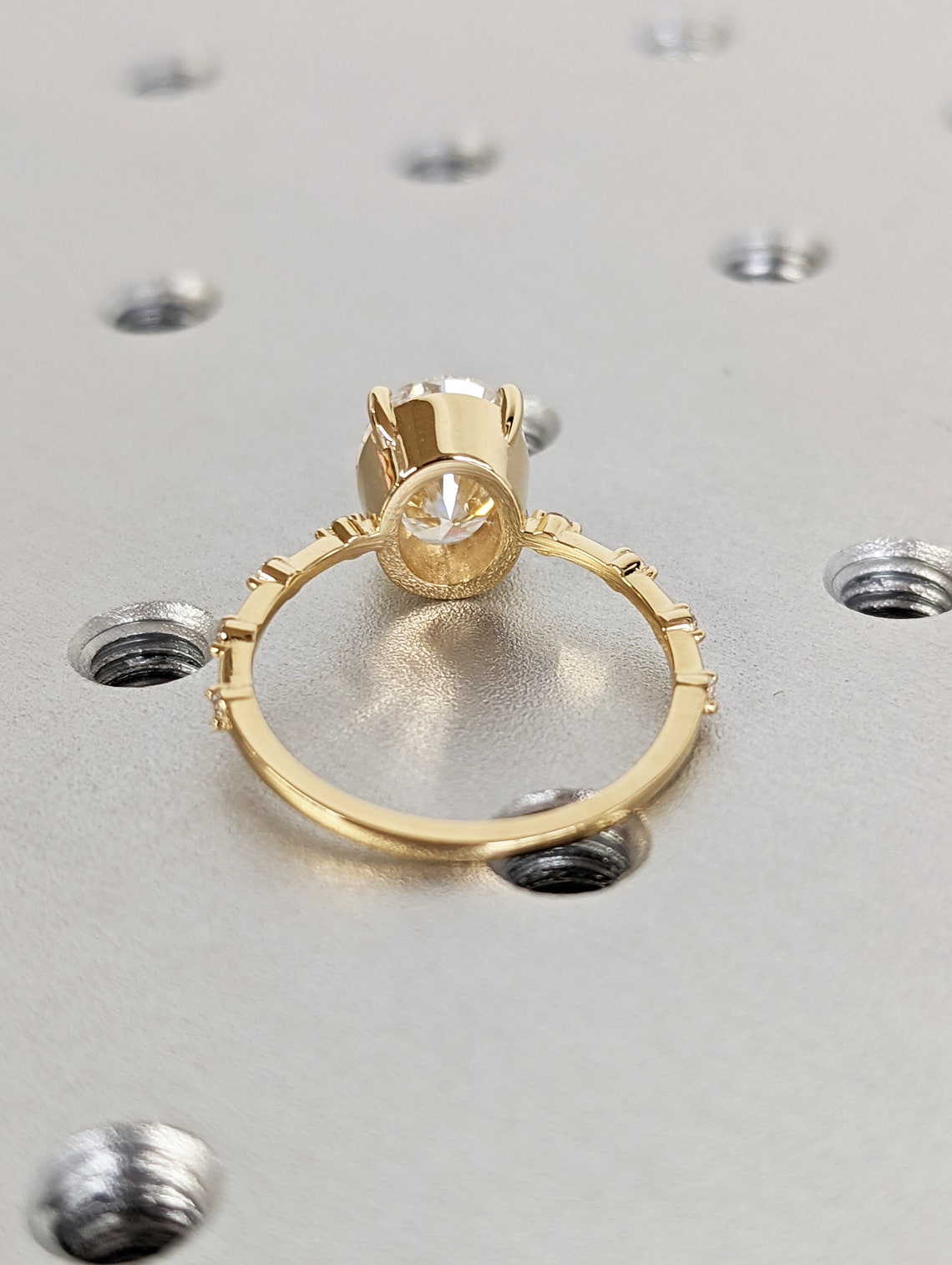1.50-3.50 CT Oval G/VS2 CVD Diamond Dainty Engagement Ring - Camila Brown