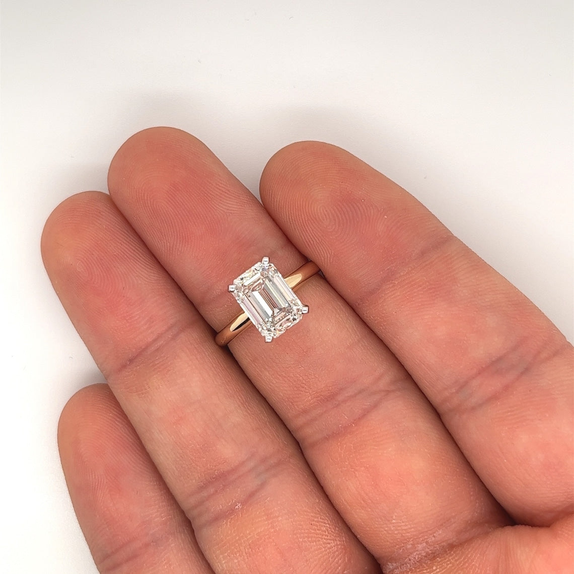 1.0-3.0 CT Emerald G/VS1 CVD Diamond Solitaire Engagement Ring - Camila Brown