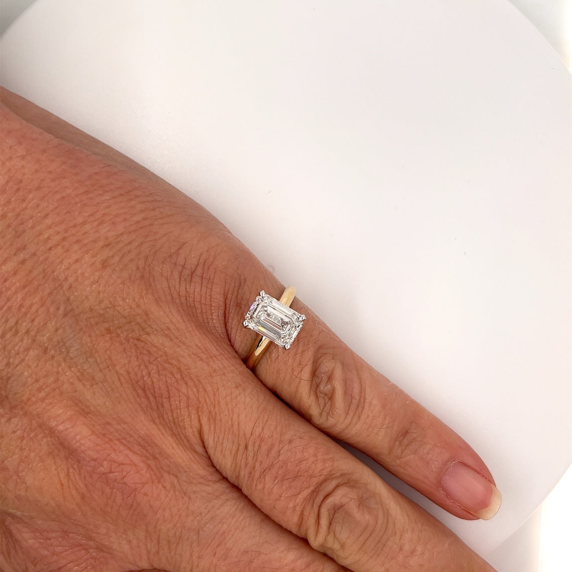 1.0-3.0 CT Emerald G/VS1 CVD Diamond Solitaire Engagement Ring - Camila Brown