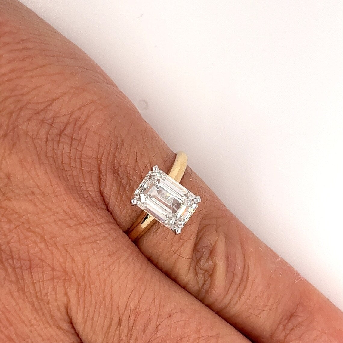 1.0-3.0 CT Emerald G/VS1 CVD Diamond Solitaire Engagement Ring - Camila Brown
