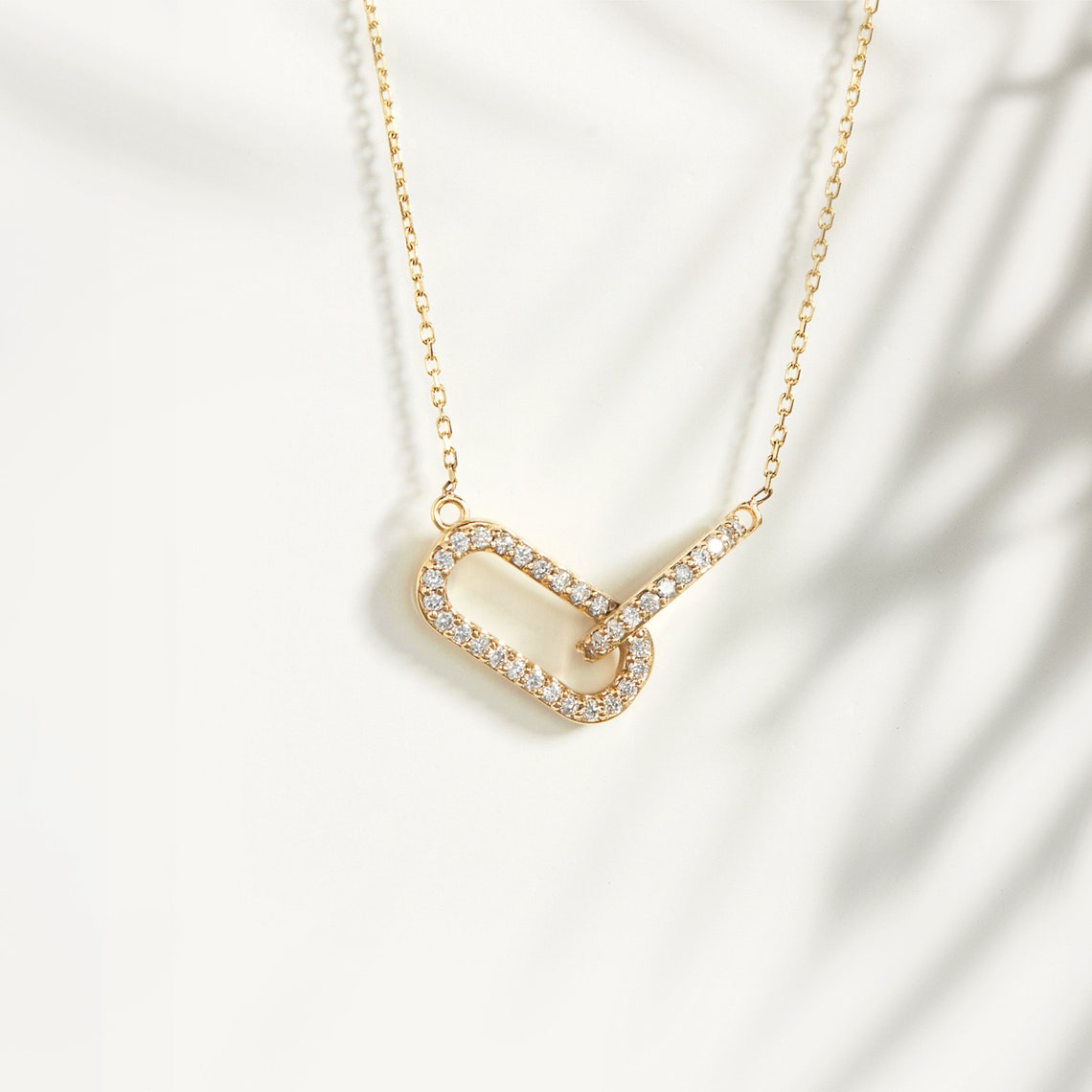 0.22 TCW Round Moissanite Diamond Unity Necklace - Camila Brown