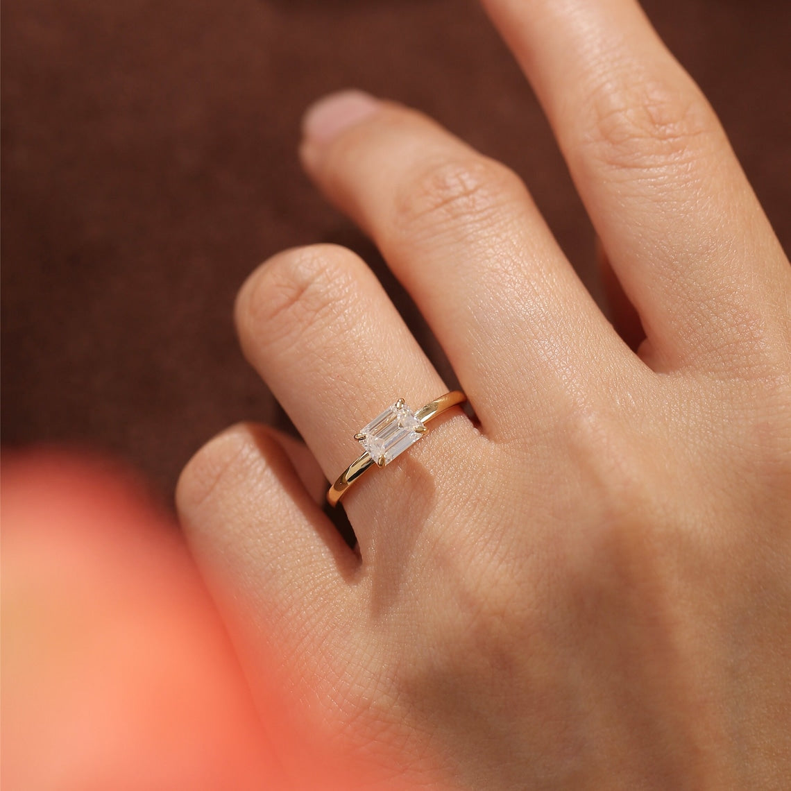 1.0 CT Emerald E/VS1 CVD Diamond Solitaire Engagement Ring - Camila Brown