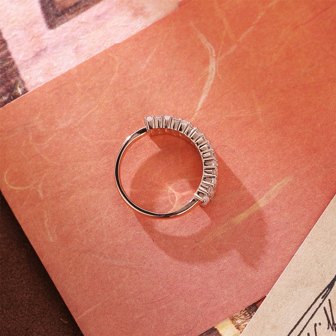 0.50 TCW Round & Baguette CVD Diamond Microw Setting Wedding Band - Camila Brown