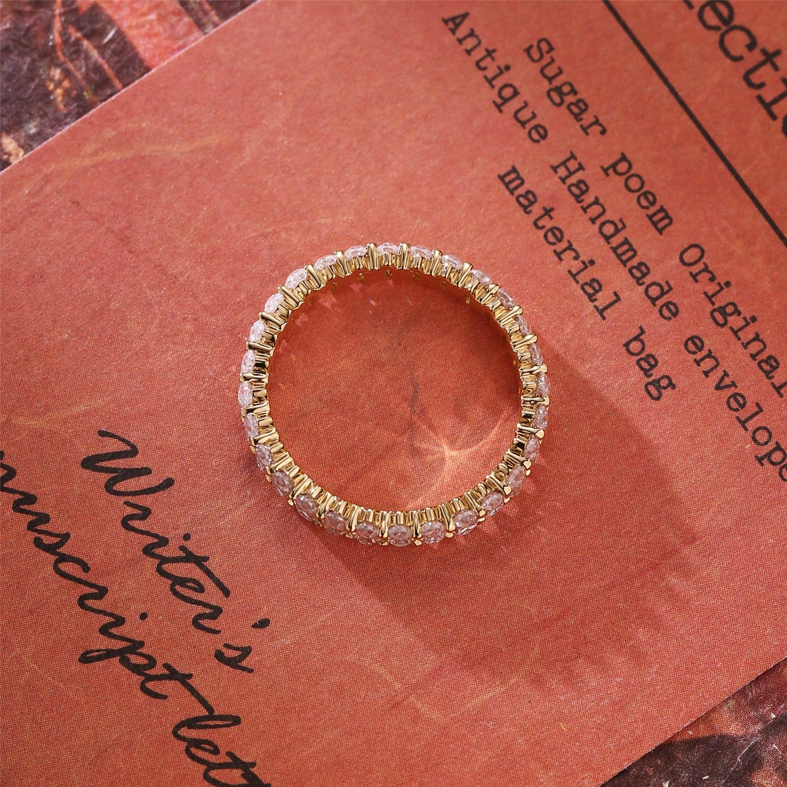 2.0 TCW Oval CVD Diamond Full Eternity Wedding Band - Camila Brown