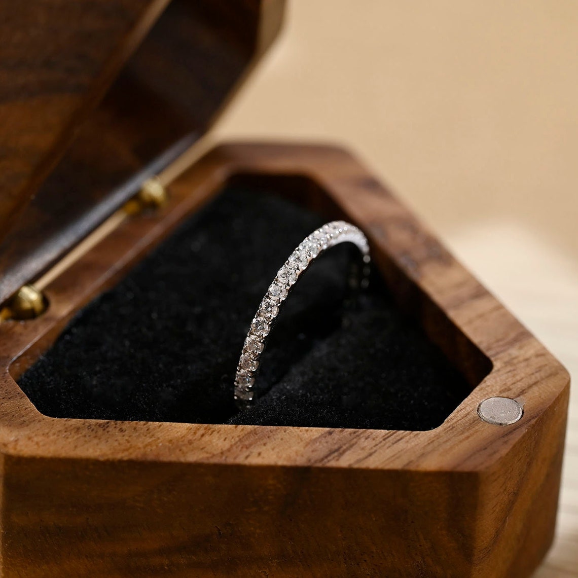 0.20 TCW Round CVD Diamond Full Eternity Wedding Band - Camila Brown