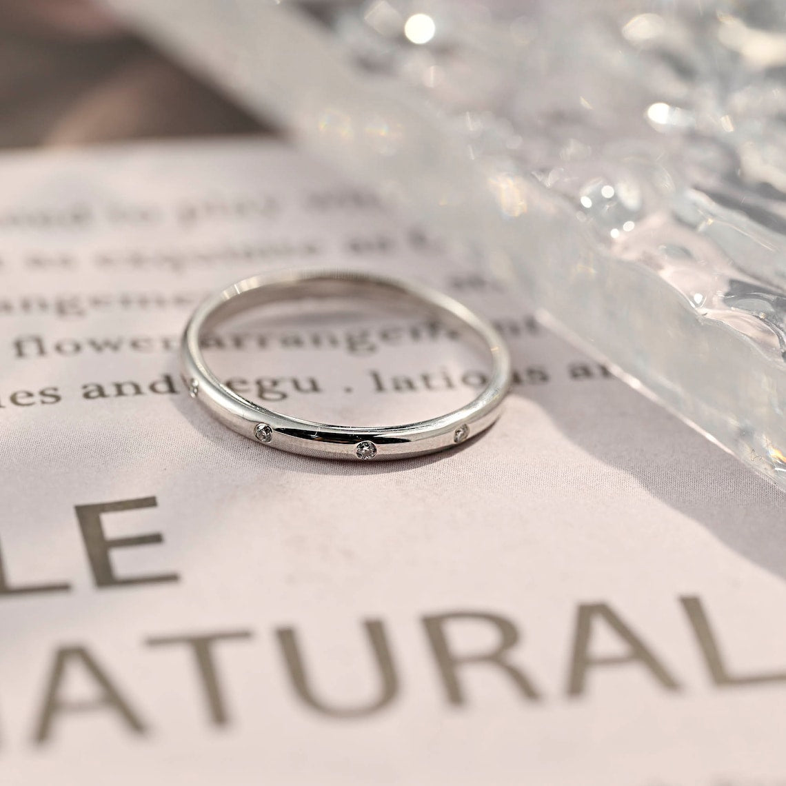 0.08 TCW Round CVD Diamond Flush Wedding Band - Camila Brown