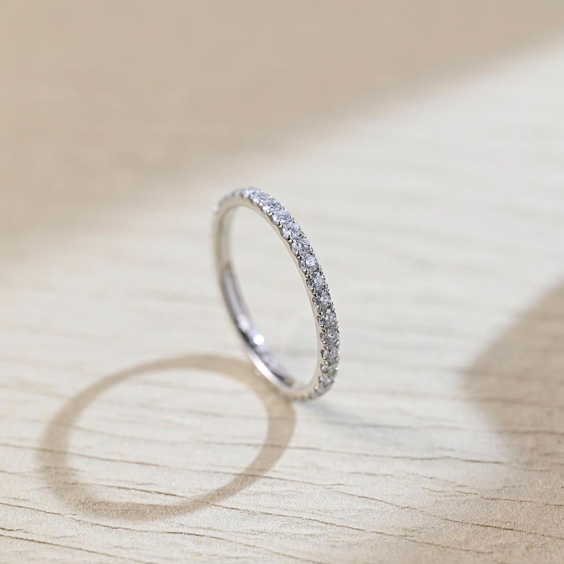 0.20 TCW Round CVD Diamond Full Eternity Wedding Band - Camila Brown