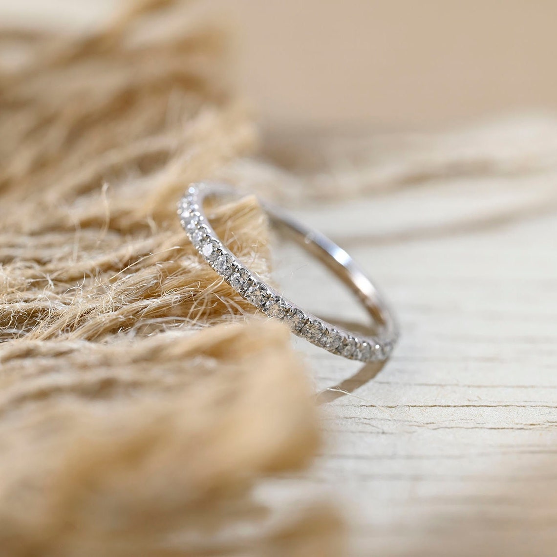 0.20 TCW Round CVD Diamond Full Eternity Wedding Band - Camila Brown