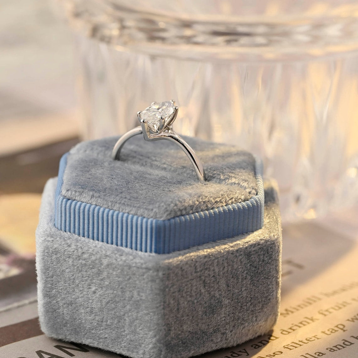 1.0 - 3.0 CT Marquise F/VS1 CVD Diamond Solitaire Engagement Ring - Camila Brown