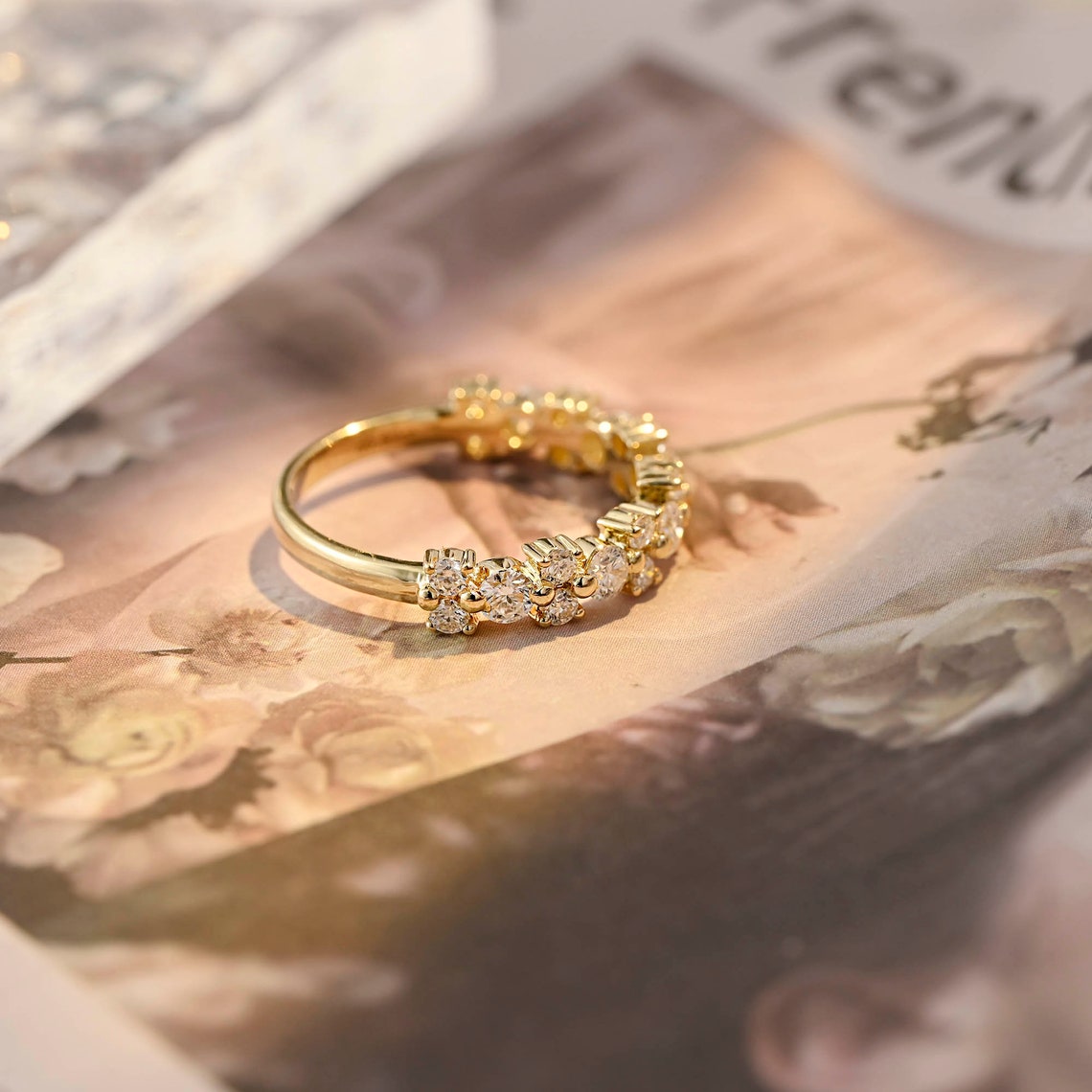 0.40 TCW Round CVD Diamond Half Eternity Wedding Band - Camila Brown