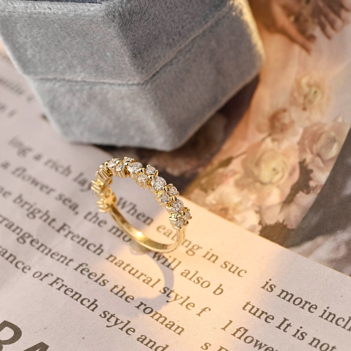0.40 TCW Round CVD Diamond Half Eternity Wedding Band - Camila Brown