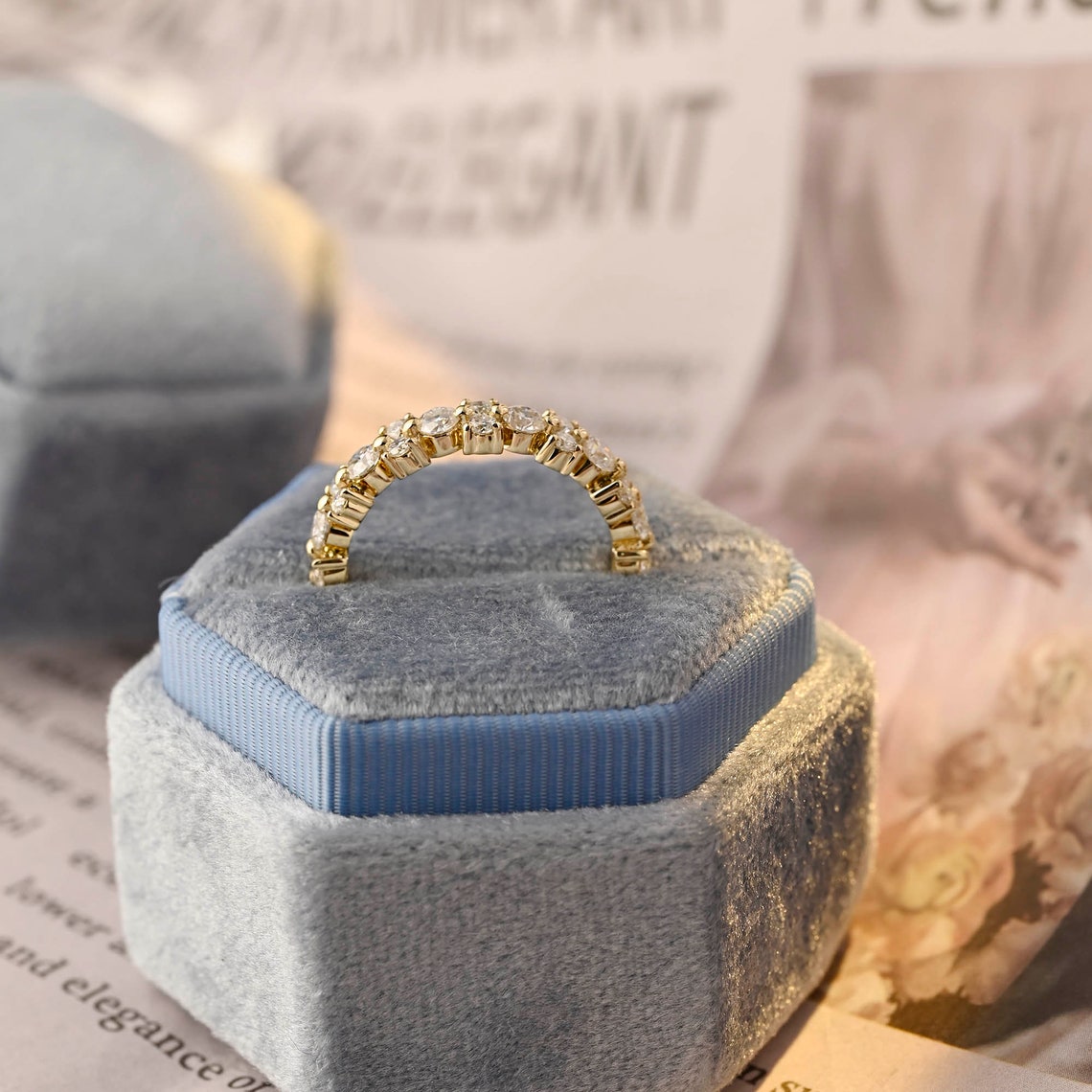 0.40 TCW Round CVD Diamond Half Eternity Wedding Band - Camila Brown
