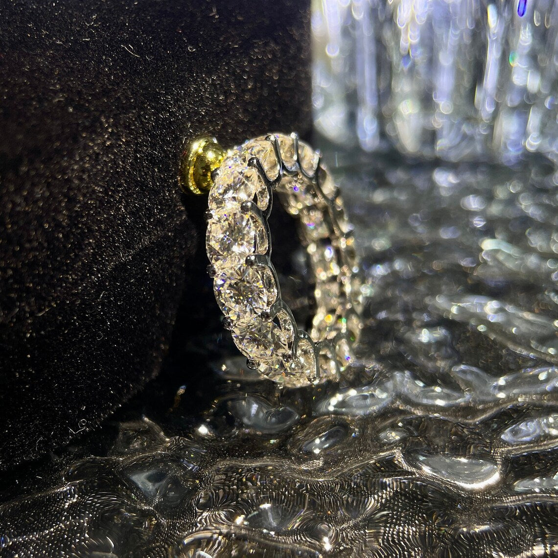 3.0 TCW Cushion CVD Diamond Full Eternity Wedding Band - Camila Brown