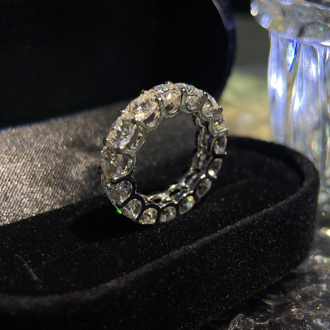 3.0 TCW Cushion CVD Diamond Full Eternity Wedding Band - Camila Brown