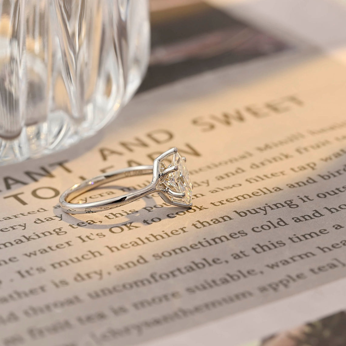 1.0 - 3.0 CT Marquise F/VS1 CVD Diamond Solitaire Engagement Ring - Camila Brown