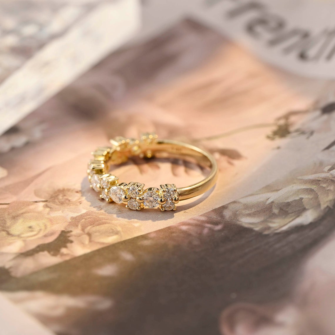 0.40 TCW Round CVD Diamond Half Eternity Wedding Band - Camila Brown