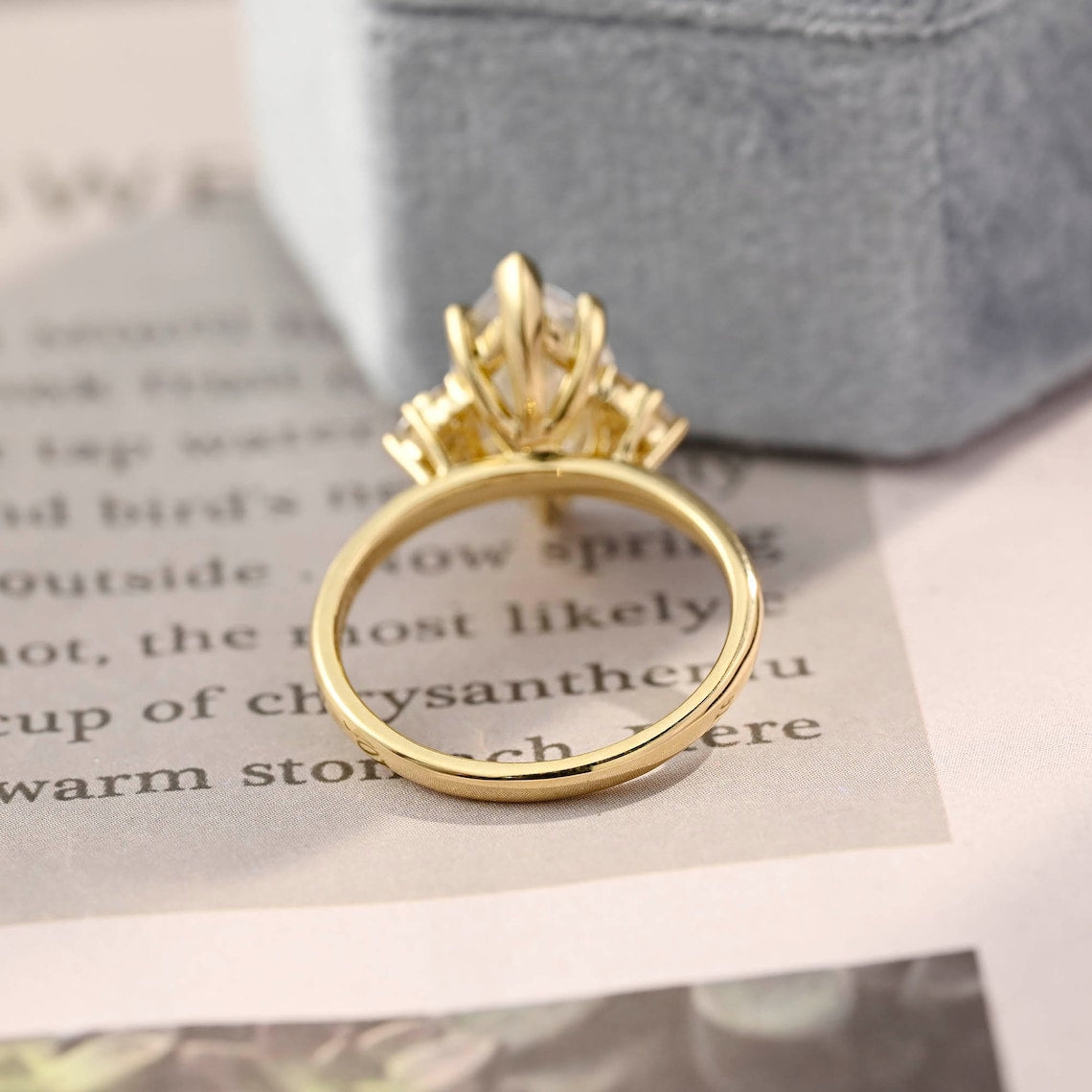 1.0 - 30 CT Marquise F/VS1 CVD Diamond Cluster Engagement Ring - Camila Brown