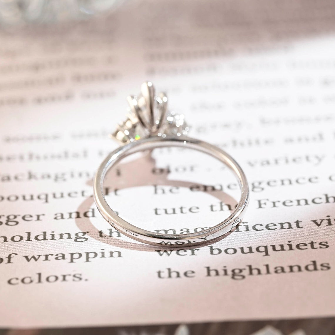 1.0 - 30 CT Marquise F/VS1 CVD Diamond Cluster Engagement Ring - Camila Brown