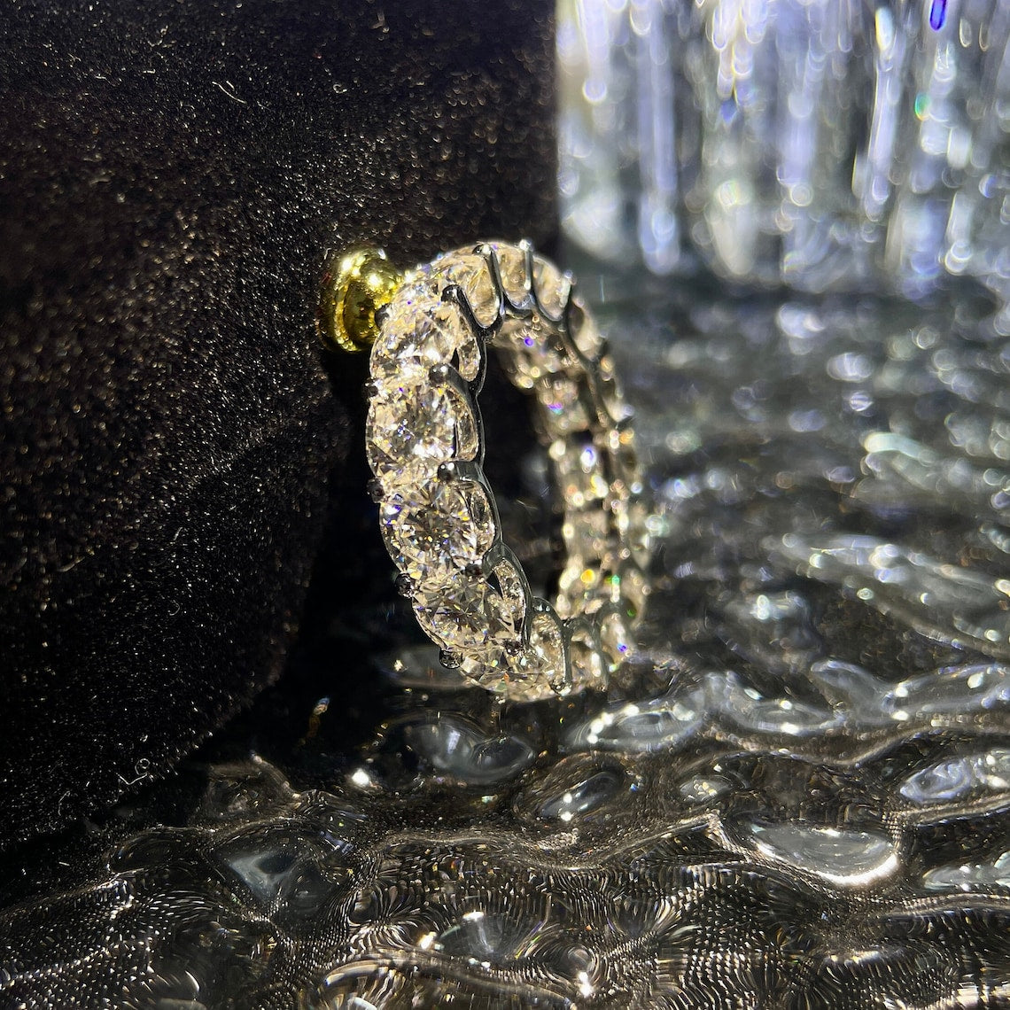 3.0 TCW Cushion CVD Diamond Full Eternity Wedding Band - Camila Brown