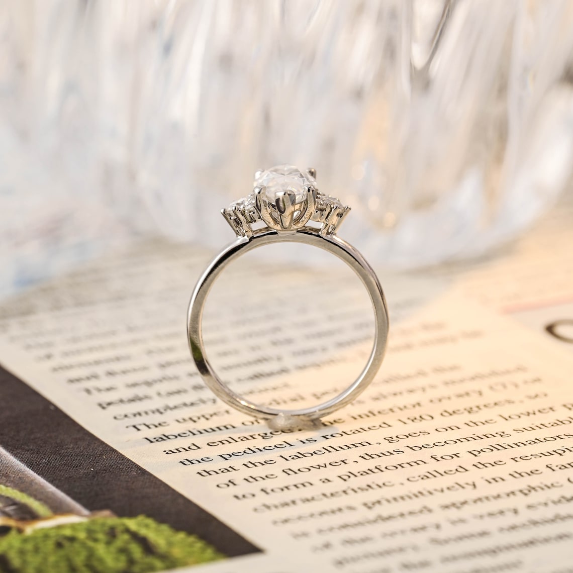 1.0 - 3.0 CT Marquise F/VS1 CVD Diamond Cluster Engagement Ring - Camila Brown