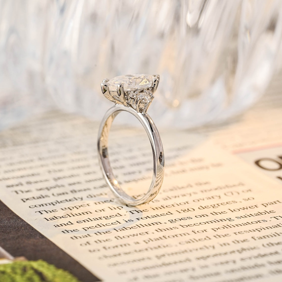 1.0 - 3.0 CT Marquise F/VS1 CVD Diamond Cluster Engagement Ring - Camila Brown