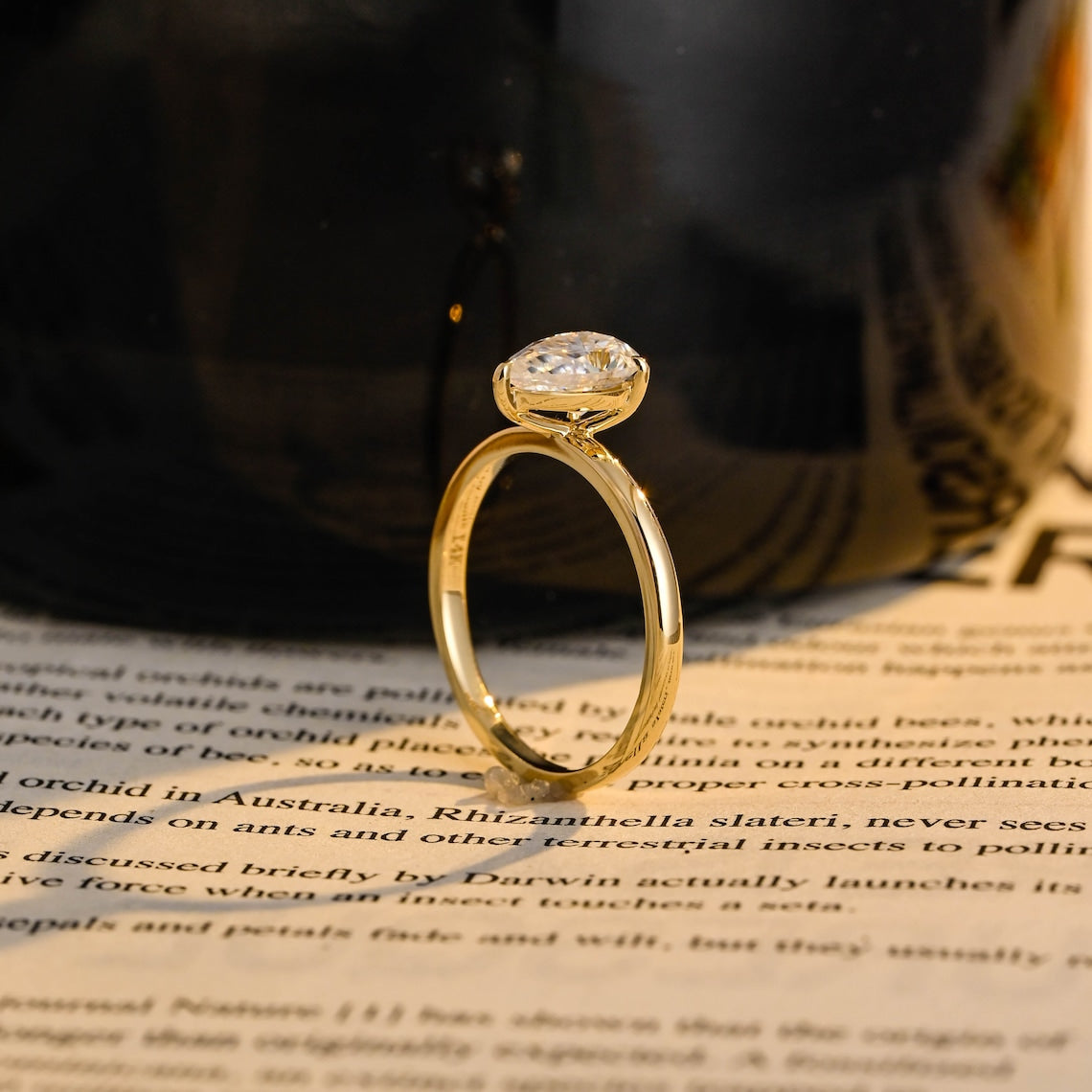 0.8 CT Pear Cut F/VS1 CVD Diamond Solitaire Engagement Ring - Camila Brown