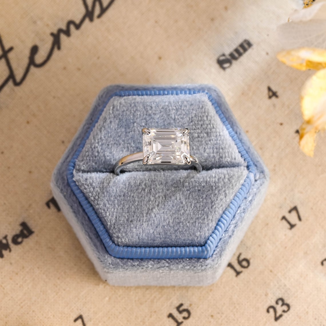 2.0-4.0 CT Emerald E/VS1 CVD Diamond Solitaire Engagement Ring - Camila Brown