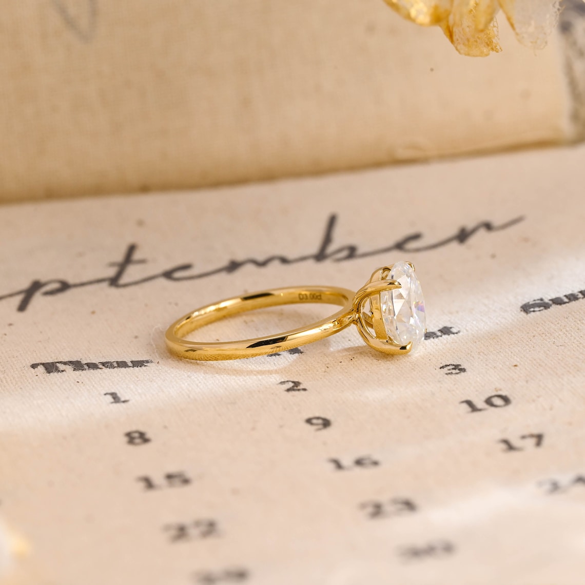 1.0 - 3.0 CT Oval F/VS1 CVD Diamond Solitaire Engagement Ring - Camila Brown