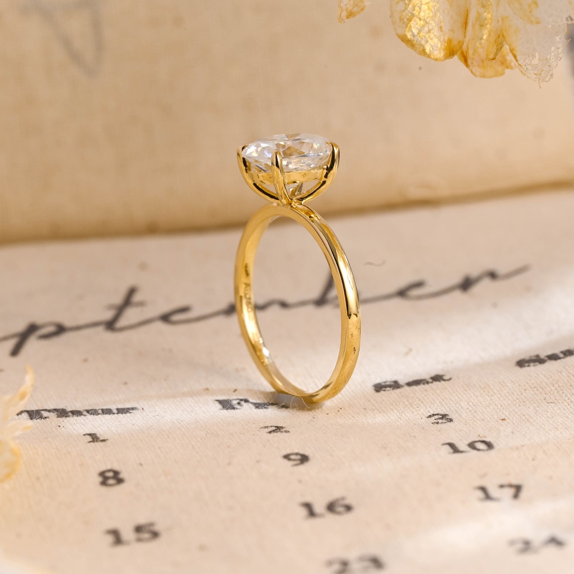 1.0 - 3.0 CT Oval F/VS1 CVD Diamond Solitaire Engagement Ring - Camila Brown