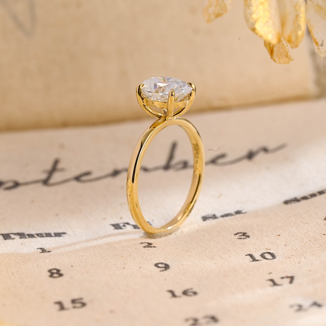 1.0 - 3.0 CT Oval F/VS1 CVD Diamond Solitaire Engagement Ring - Camila Brown