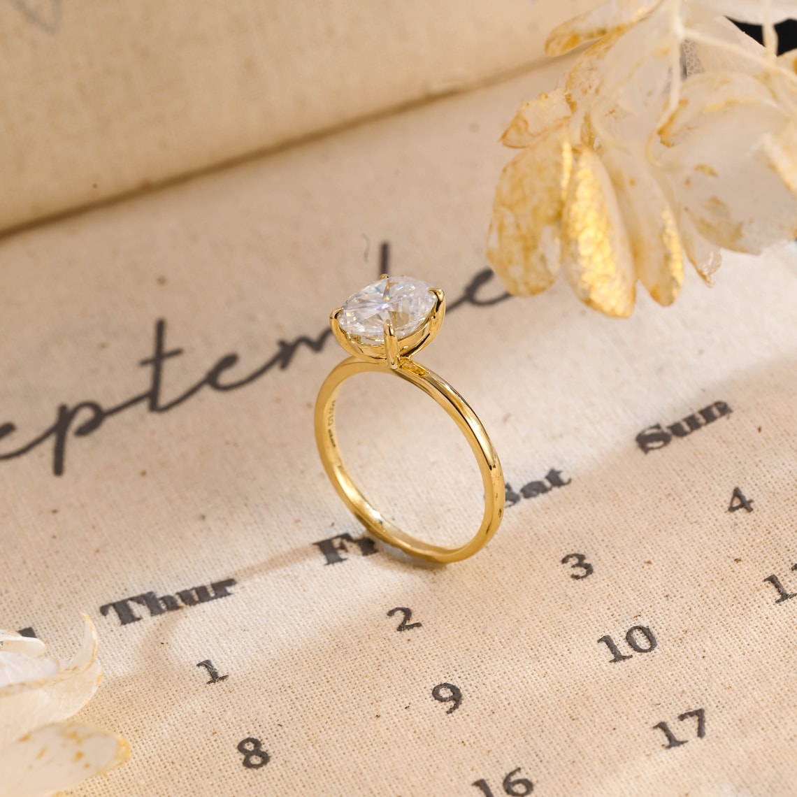 1.0 - 3.0 CT Oval F/VS1 CVD Diamond Solitaire Engagement Ring - Camila Brown