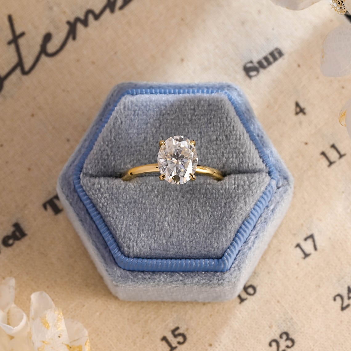 1.0 - 3.0 CT Oval F/VS1 CVD Diamond Solitaire Engagement Ring - Camila Brown